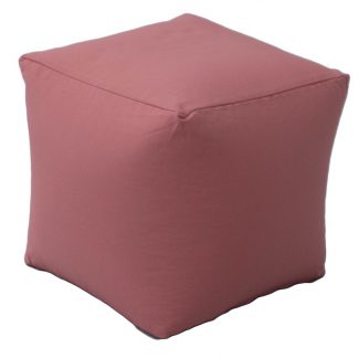 Mr Pouf Πουφ Cube Loneta Ροδί 0,45 X 0,45 X 0,45  30% COTTON - 70% POLYESTER