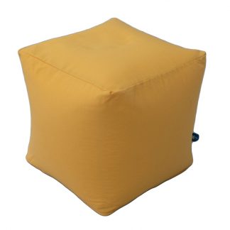Mr Pouf Πουφ Cube Loneta Κίτρινο 0,45 X 0,45 X 0,45  30% COTTON - 70% POLYESTER