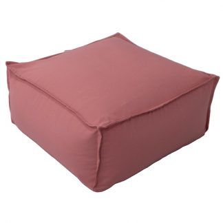 Mr Pouf Πουφ Loft Cuba Loneta Ροδί  70x70x30  30% COTTON - 70% POLYESTER