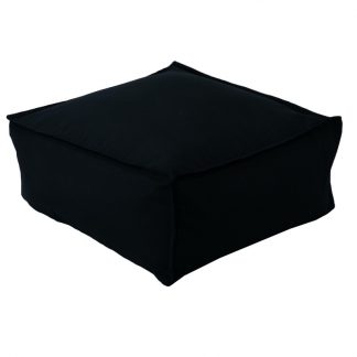 Mr Pouf Πουφ Loft Cuba Loneta Μαύρο 70x70x30  30% COTTON - 70% POLYESTER