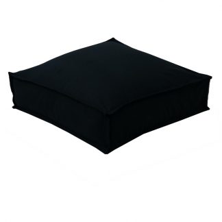 Mr Pouf Μαξιλάρι Δαπέδου Loneta Μαύρο 60x60x15  30% COTTON - 70% POLYESTER
