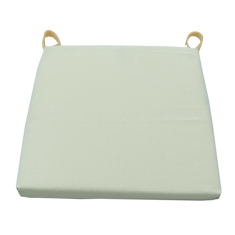 Mr Pouf Μαξιλάρι Καρέκλας - Velcro Acrylic Εκρού 40/35x40x4 100% POLYESTER - WATER REPELLENT